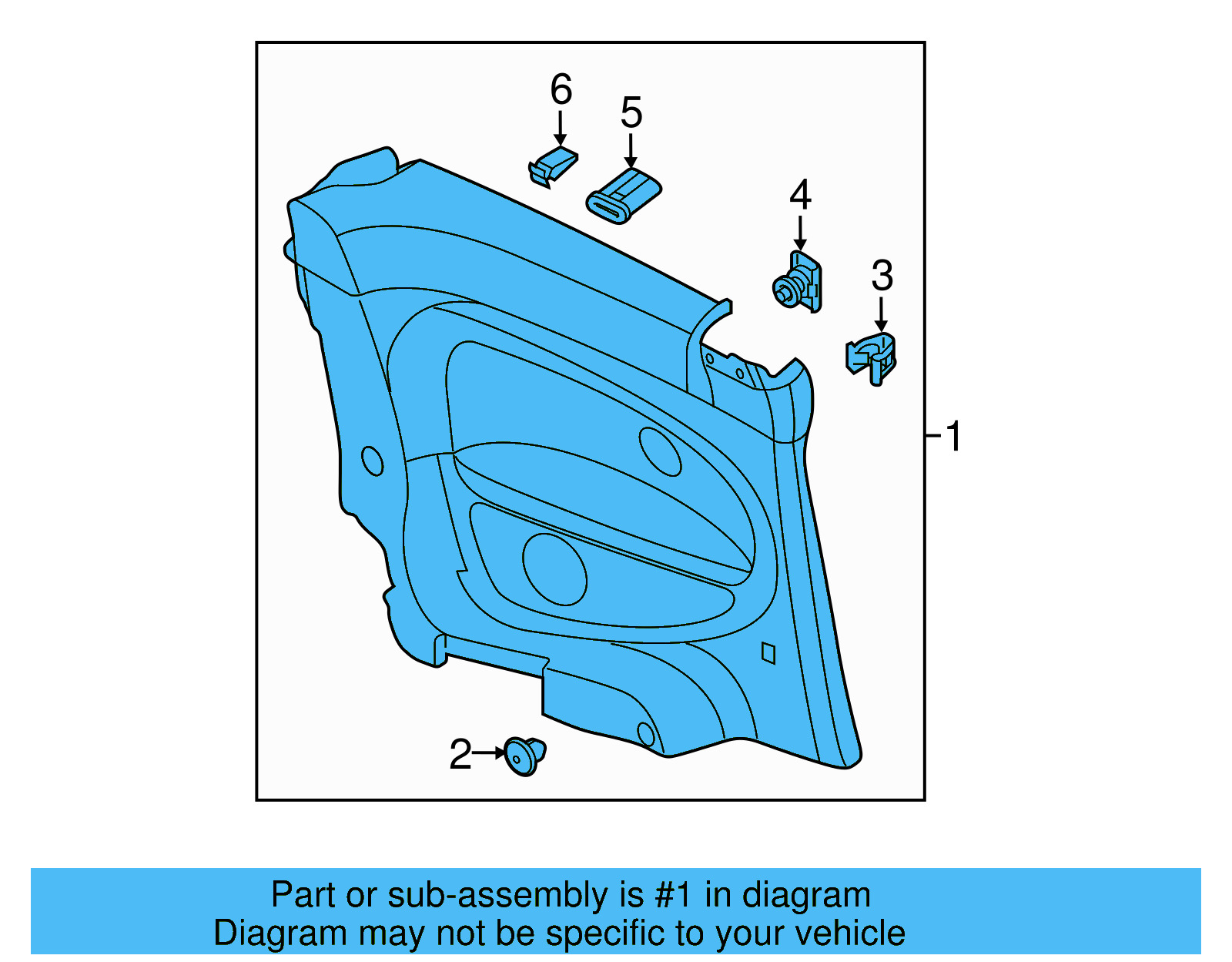 Quarter Trim Panel 5C3-867-043-CR-PX7 - View 3