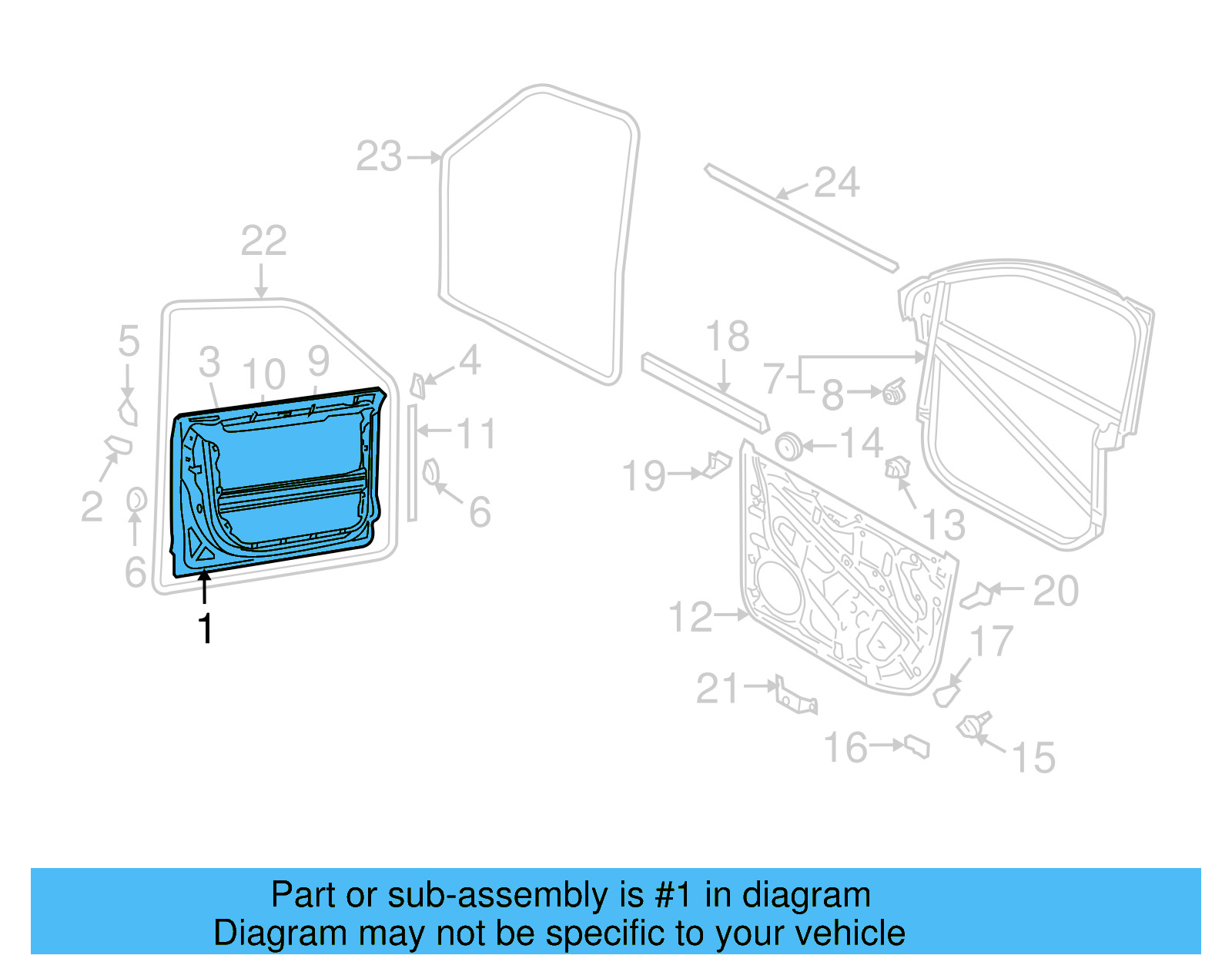 Door Shell 7L0-831-055-L - View 5