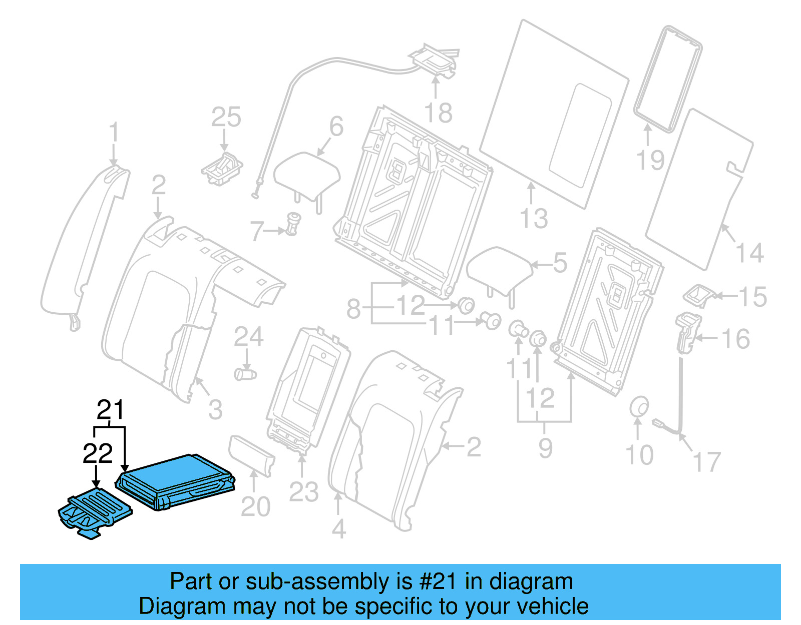 Armrest 3C8-885-875-AB-43U - View 3