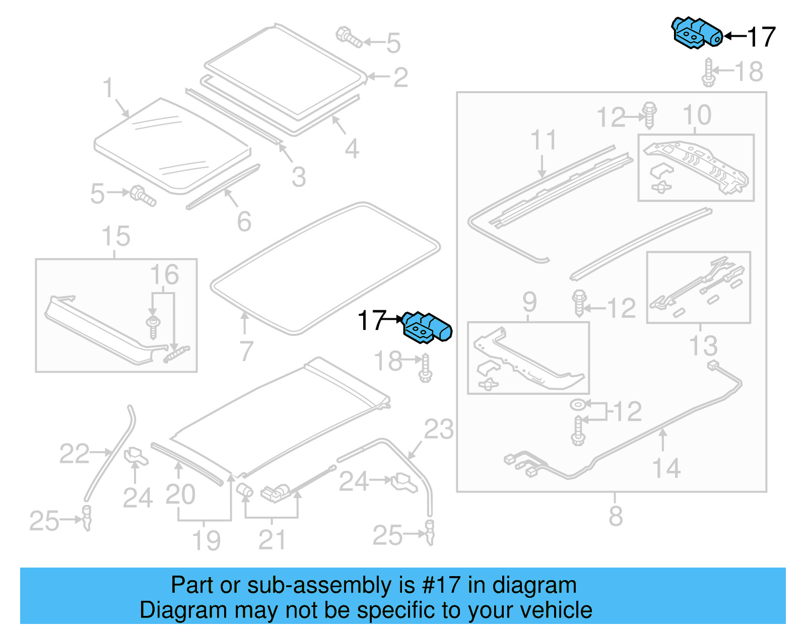 Sunroof Motor 5G0-959-591-A - View 3
