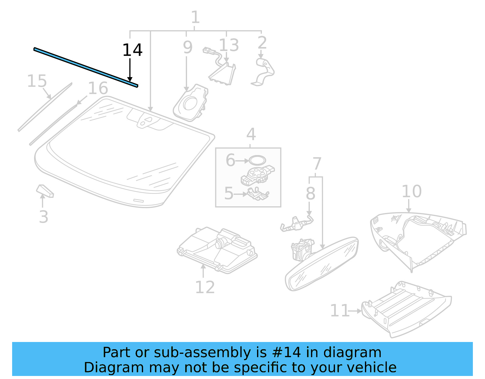 Upper Molding 11A-845-132 - View 5