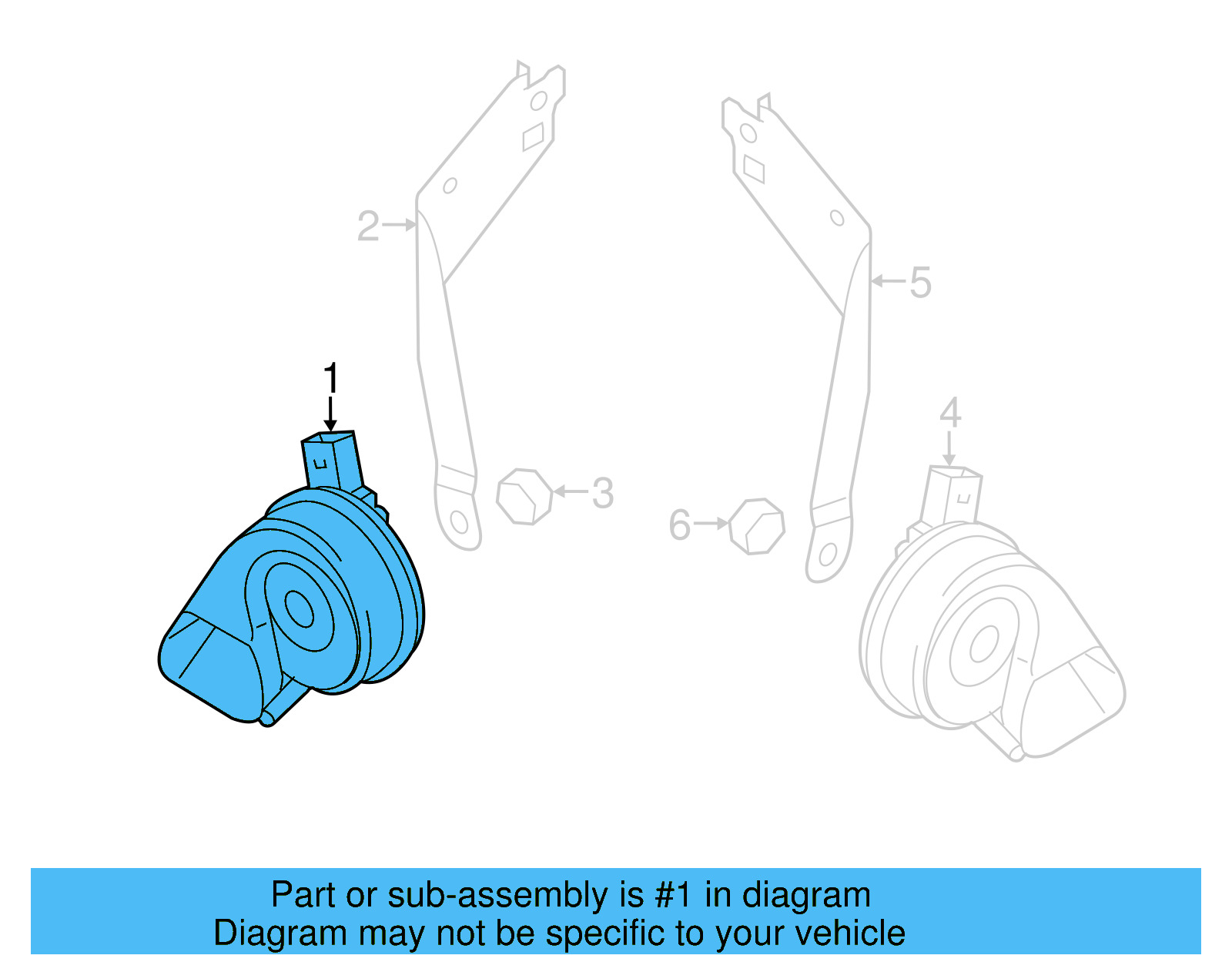 High Note Horn 7P6-951-223-A - View 7