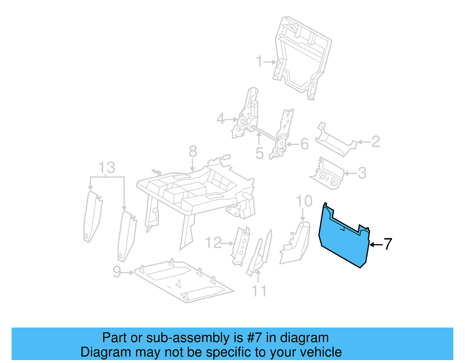 Lower Cover 7B0-885-753-HL5 - View 7
