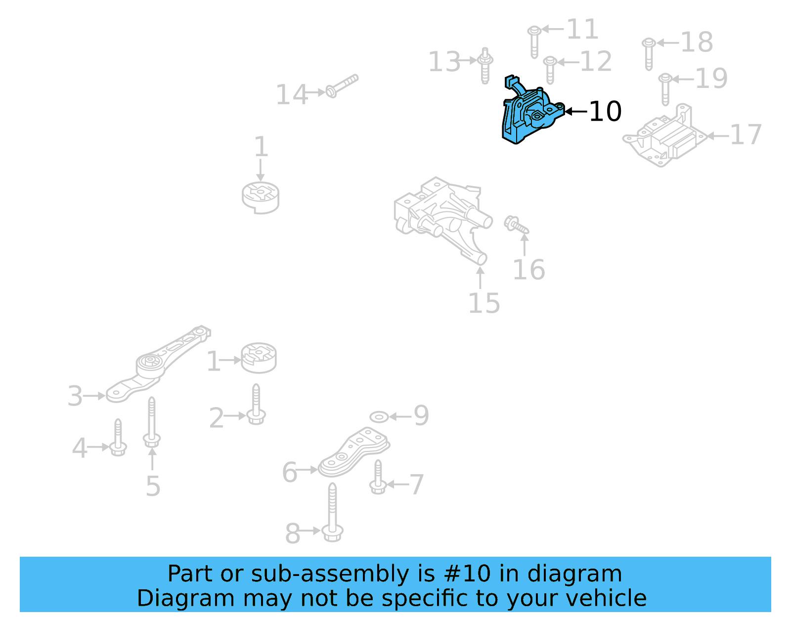 Motor Mount 3Q0-199-262-C - View 8