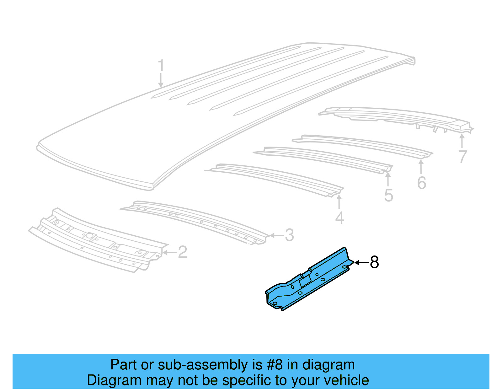Side Rail 7B0-817-557-A - View 4