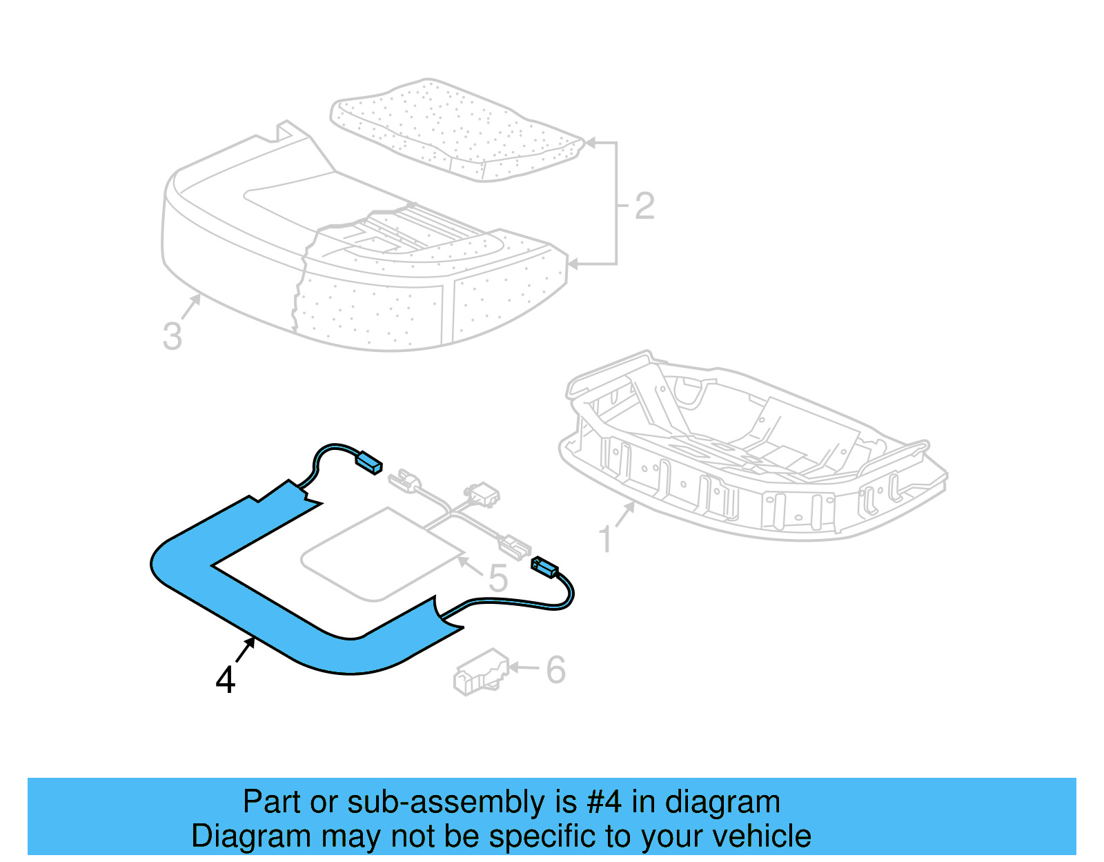Seat Cushion Heater 3D0-963-551-N - View 4