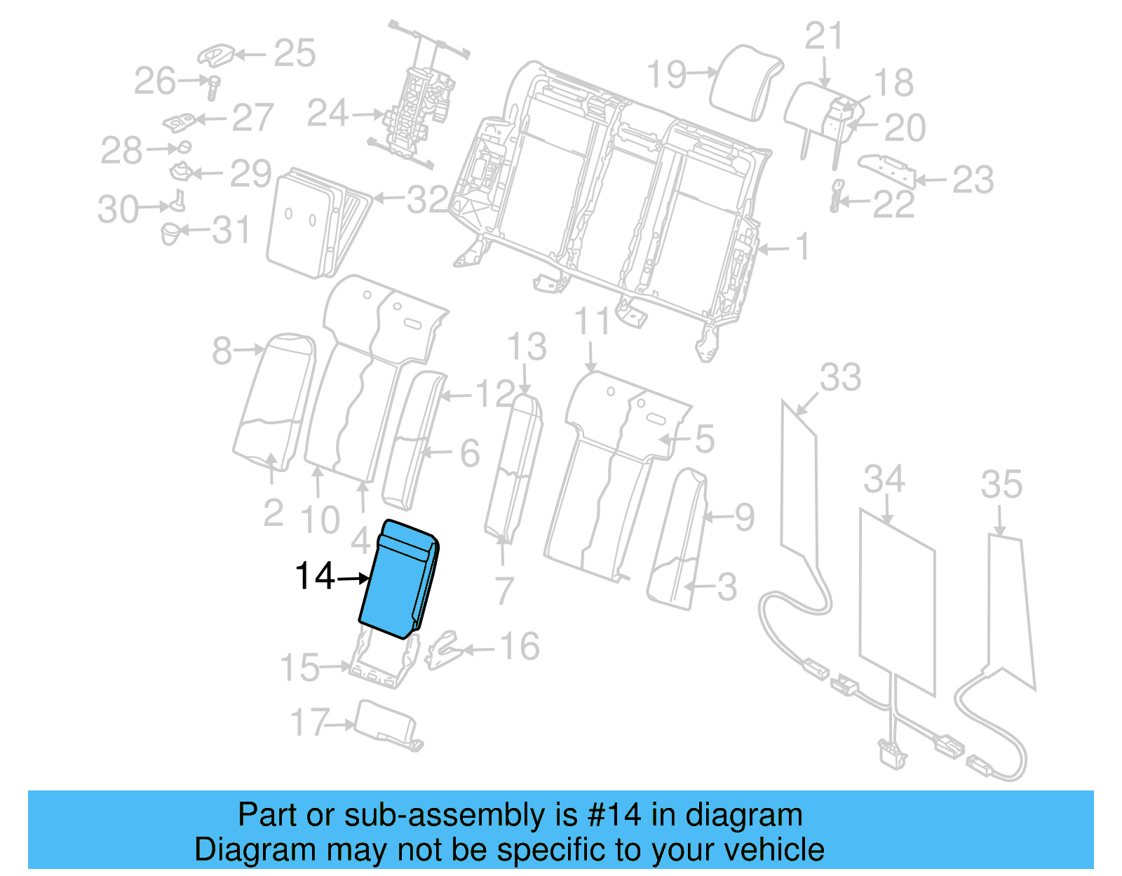 Armrest 3D5-885-081-CK-3J6 - View 2