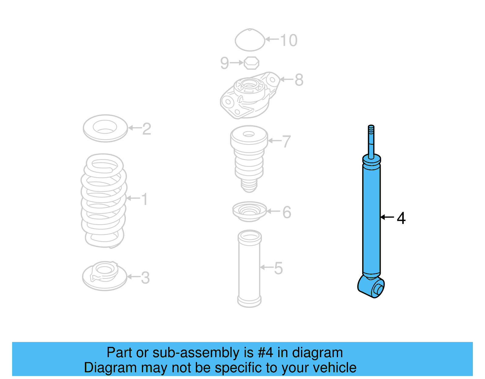 Shock Absorber 1K0-513-029-HL - View 2