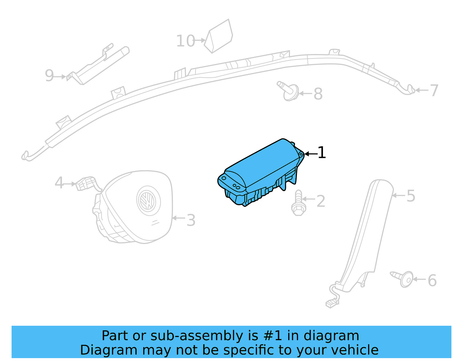Passenger Air Bag 17A-880-204-L - View 5