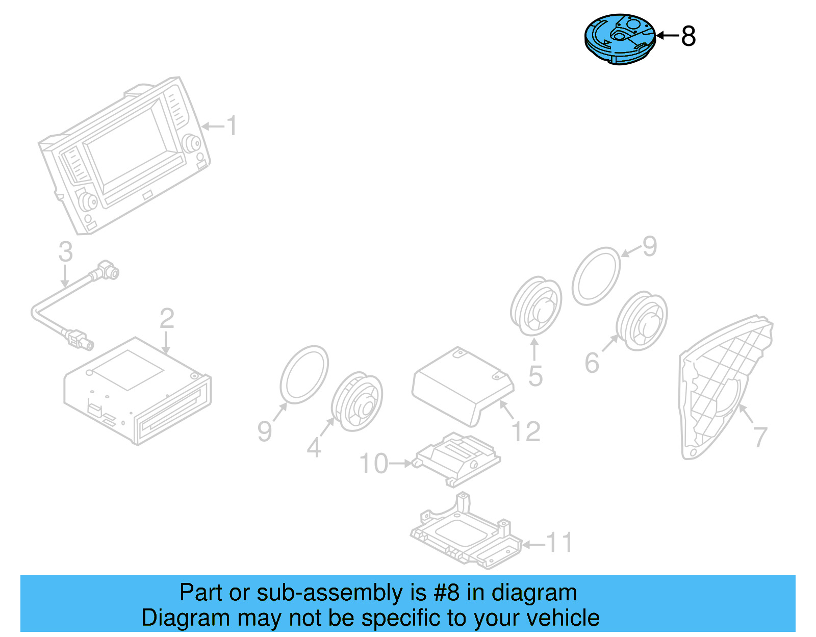 Rear Speaker 5G0035591