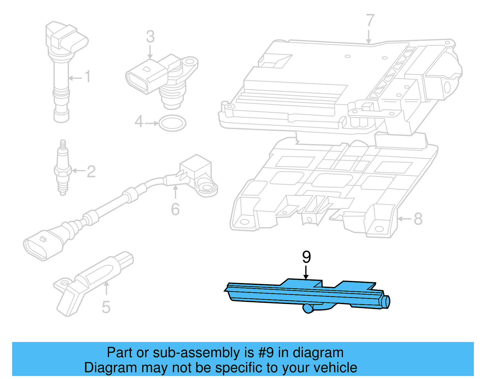 Mount Bracket Retainer 5K0-906-970 - View 5