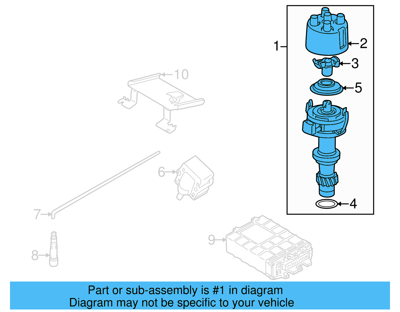 Distributor Assembly 037-905-205-T - View 5