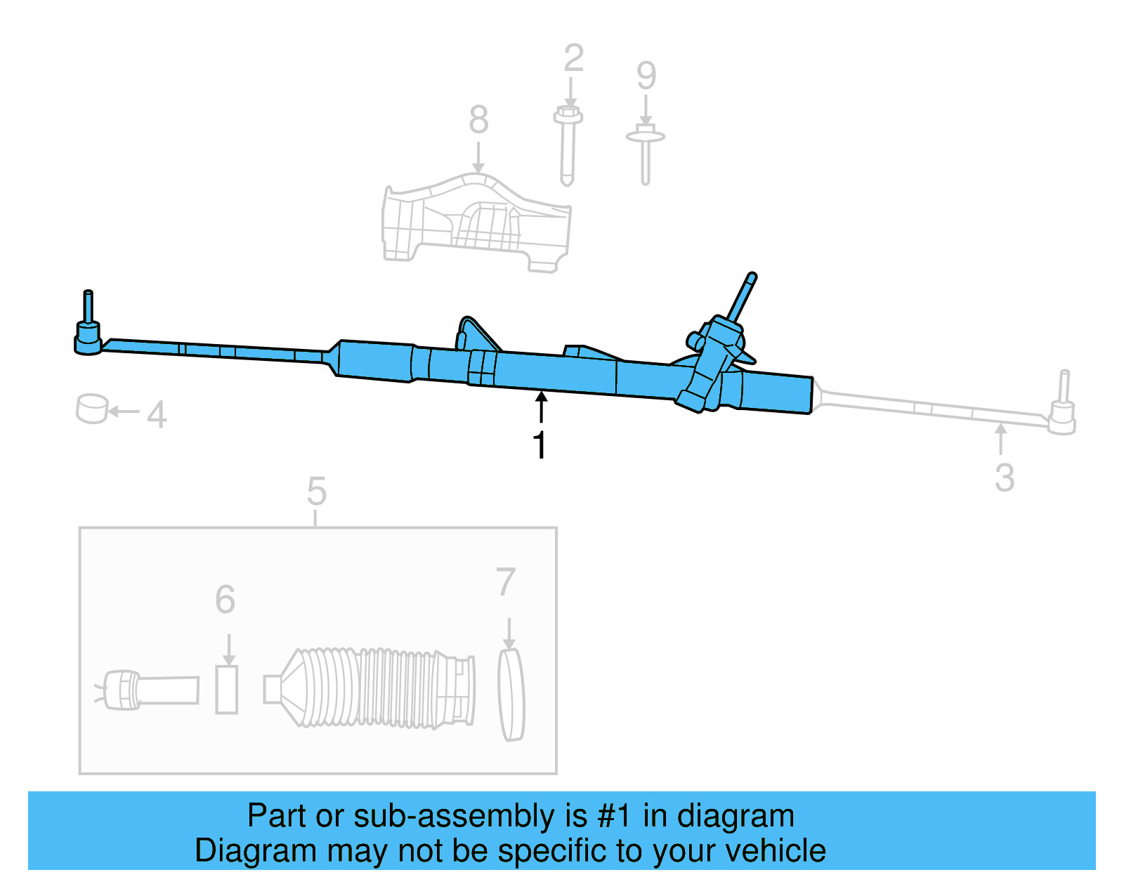 Steering Gear 7B0-422-055-F - View 2