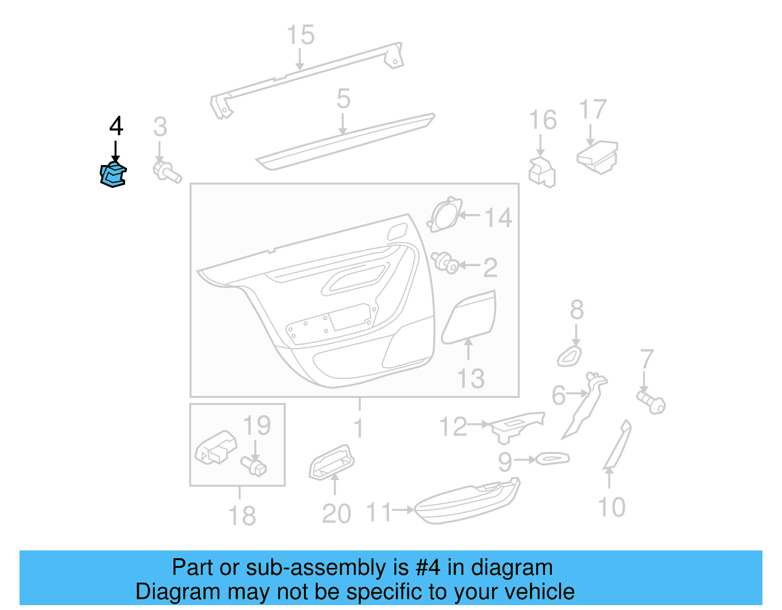 Door Trim Panel Retainer 3C8-867-299 - View 8