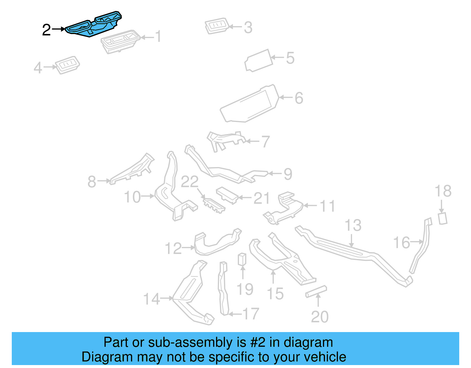 Defroster Vent 3CN-819-063-A - View 10