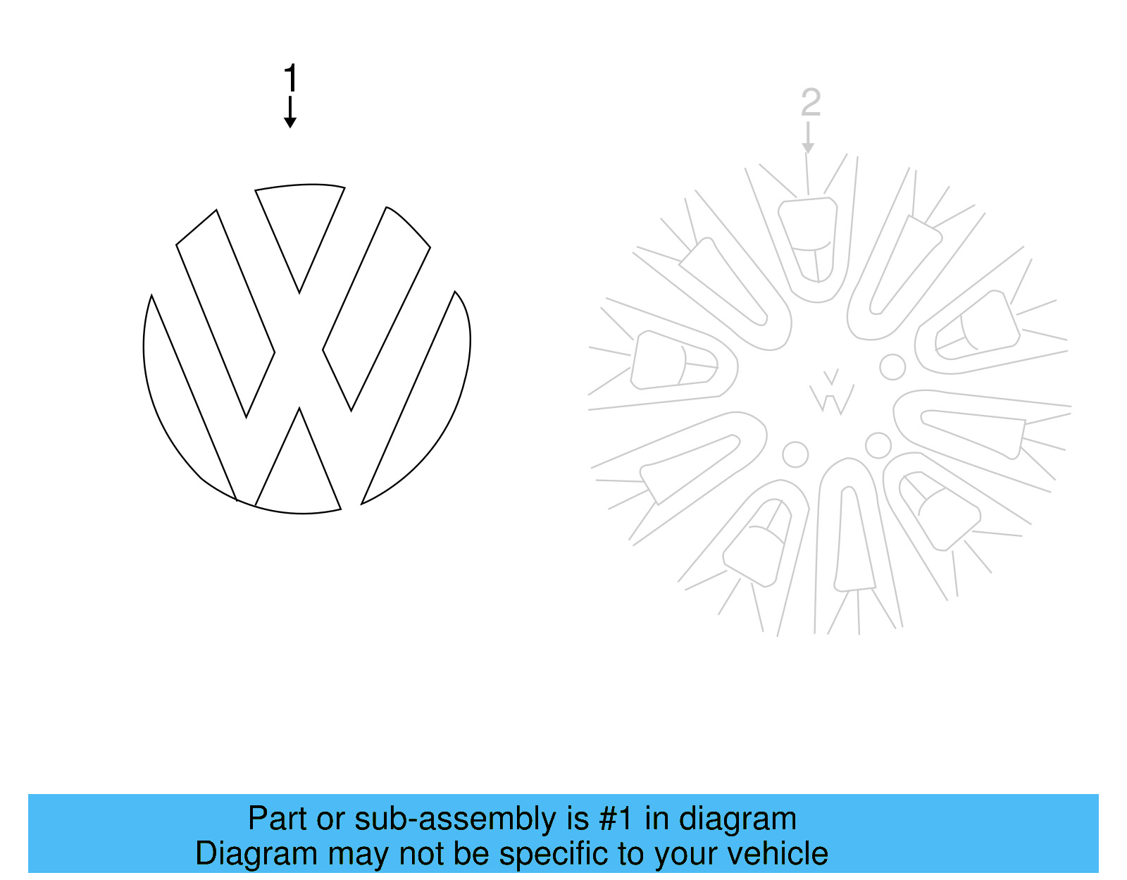 Center Cap 7B0-601-149-A - View 6