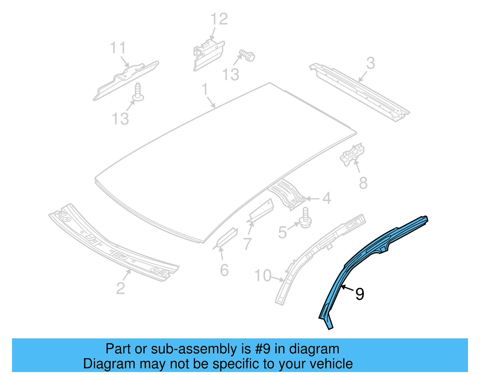 Roof Rail 5N0-809-437 - View 5