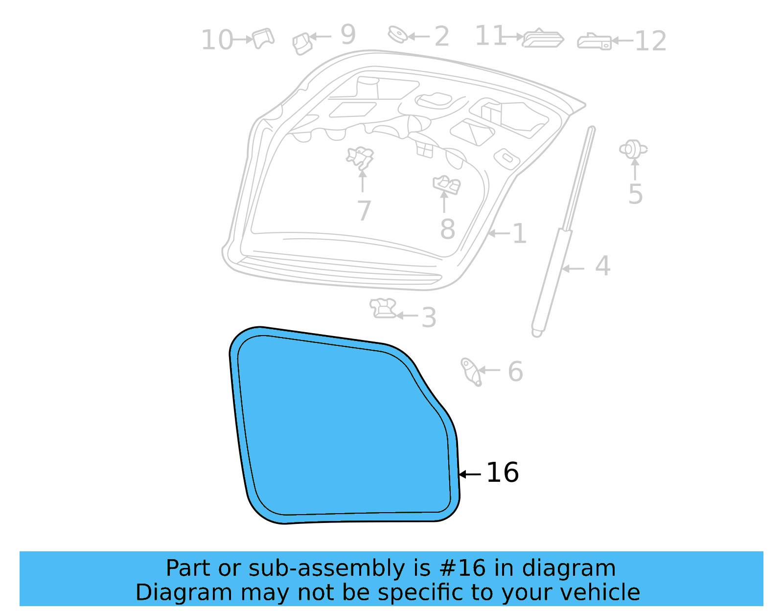 Lift Gate Weather 2GJ-827-705-A - View 5