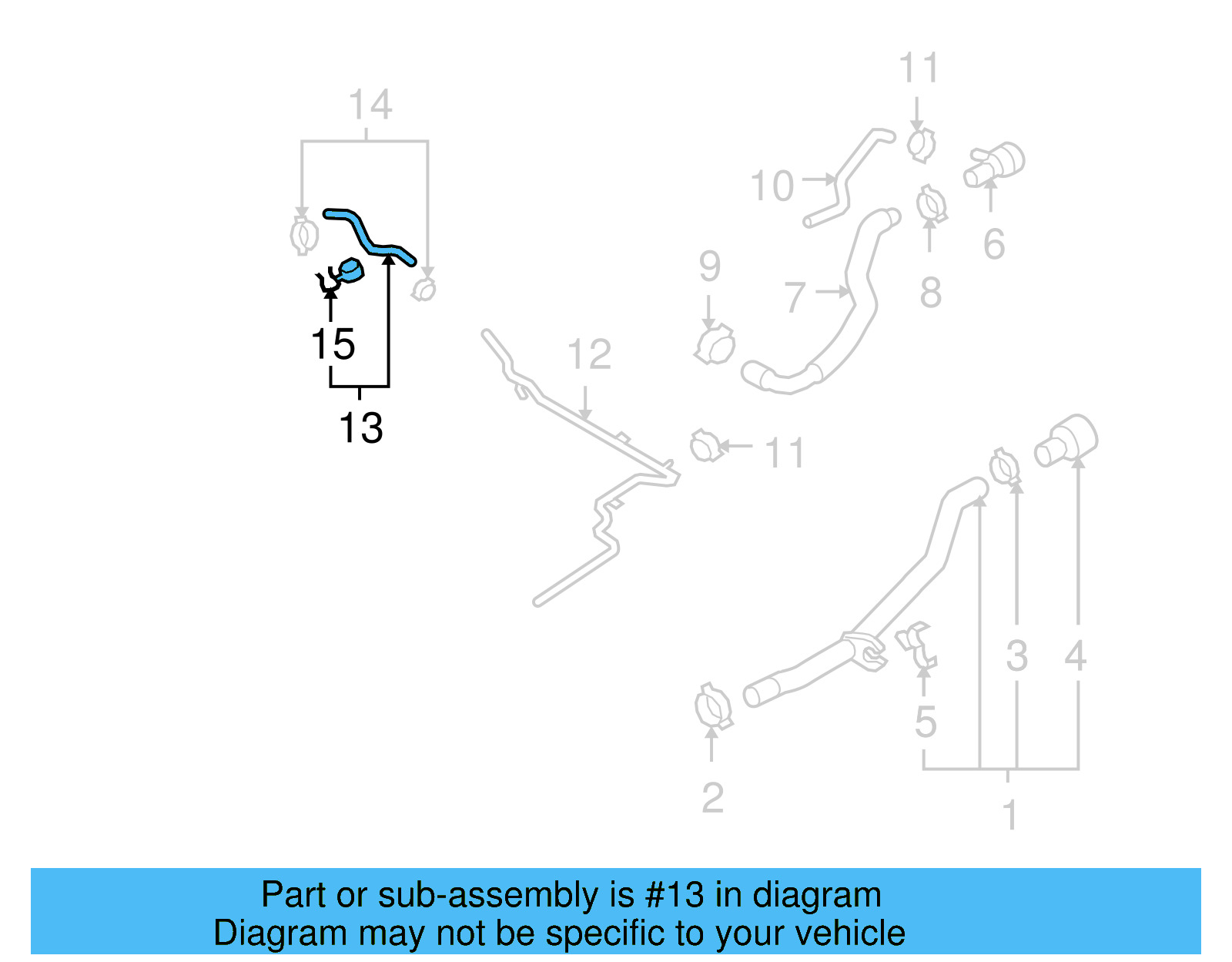 Overflow Hose 5N0-122-447-J - View 5