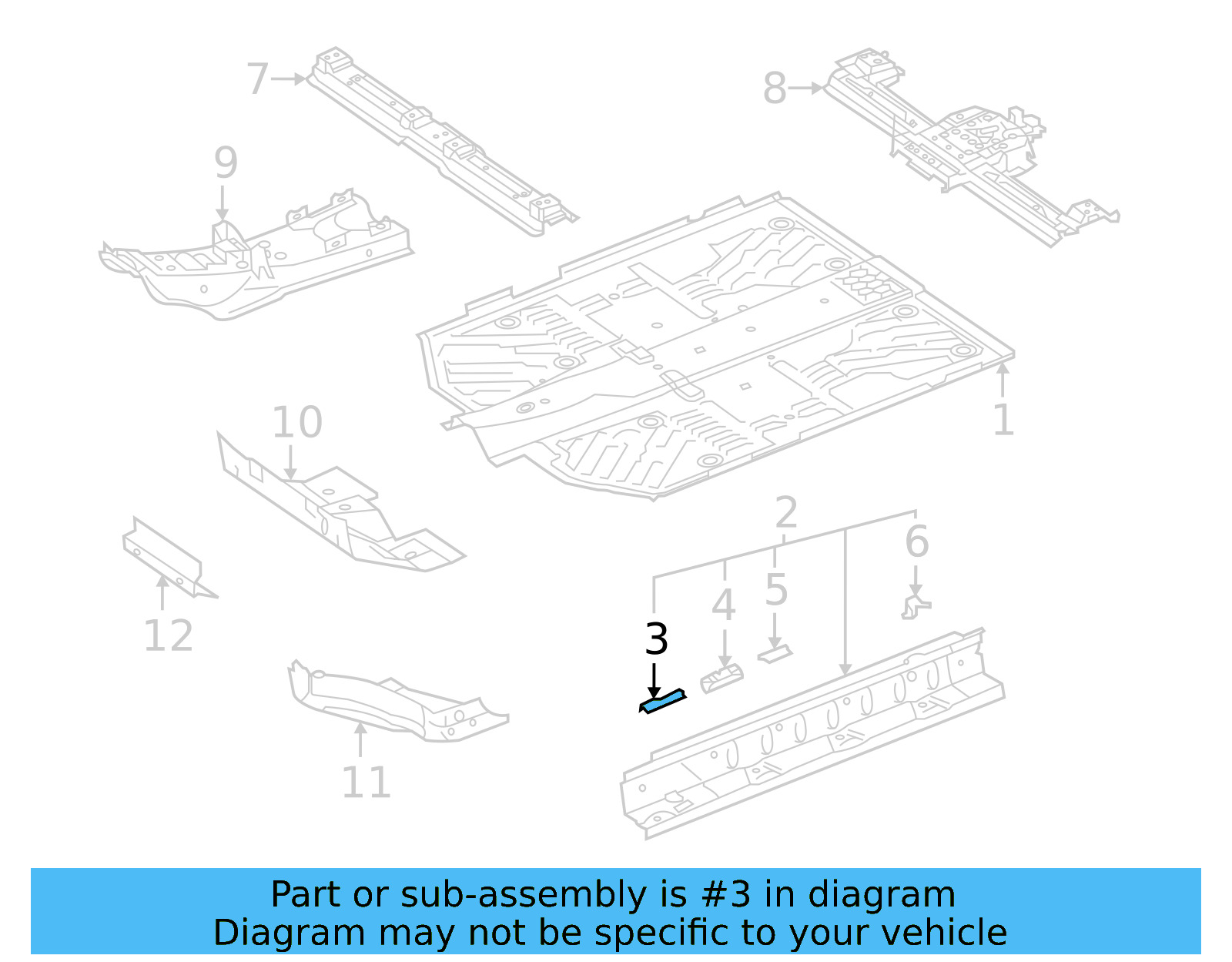 Outer Side Panel Reinforcement 1EA-802-307 - View 7