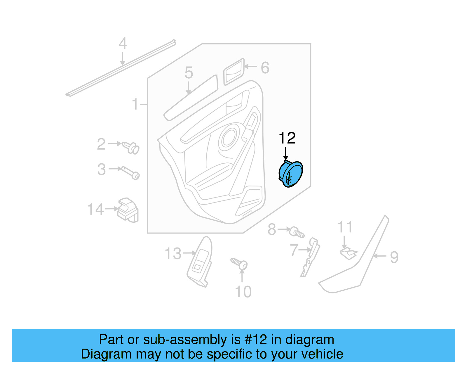 Speaker Grille 5K0-868-160-A-82V - View 15