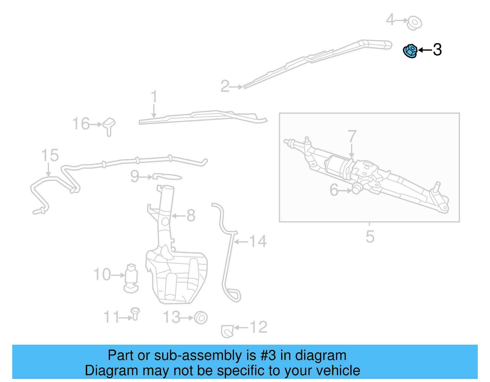 Wiper Arm Assembly Nut WHT-004-436 - View 5
