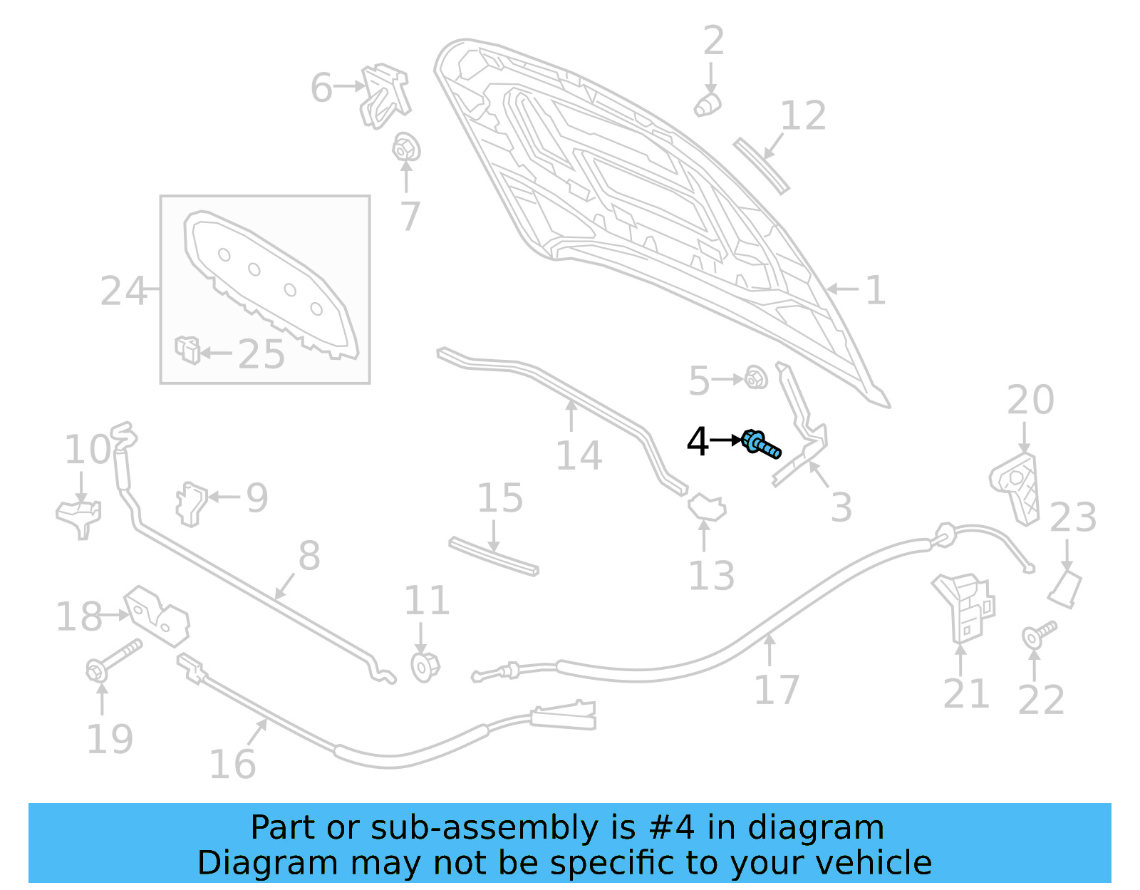 Hood Latch Striker Plate 17A-823-186 - View 4