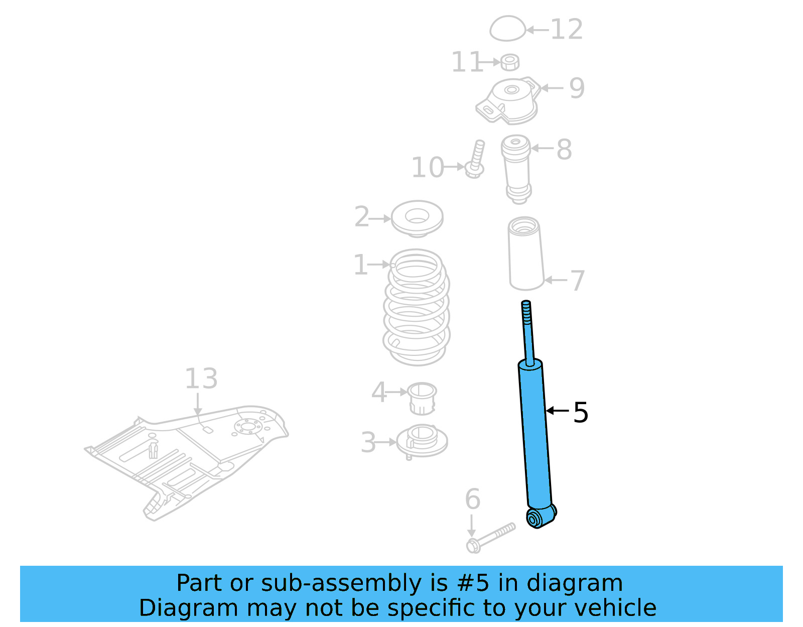 Shock Absorber 5QM-513-049-AD - View 4