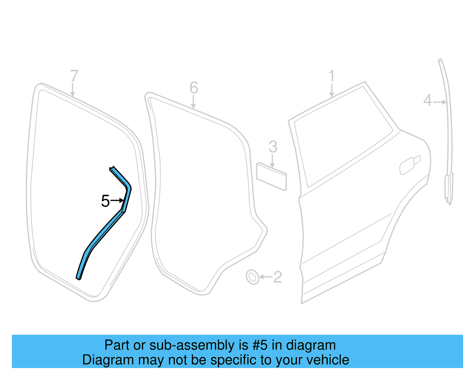 Rear Seal 7P0-839-761-K - View 6