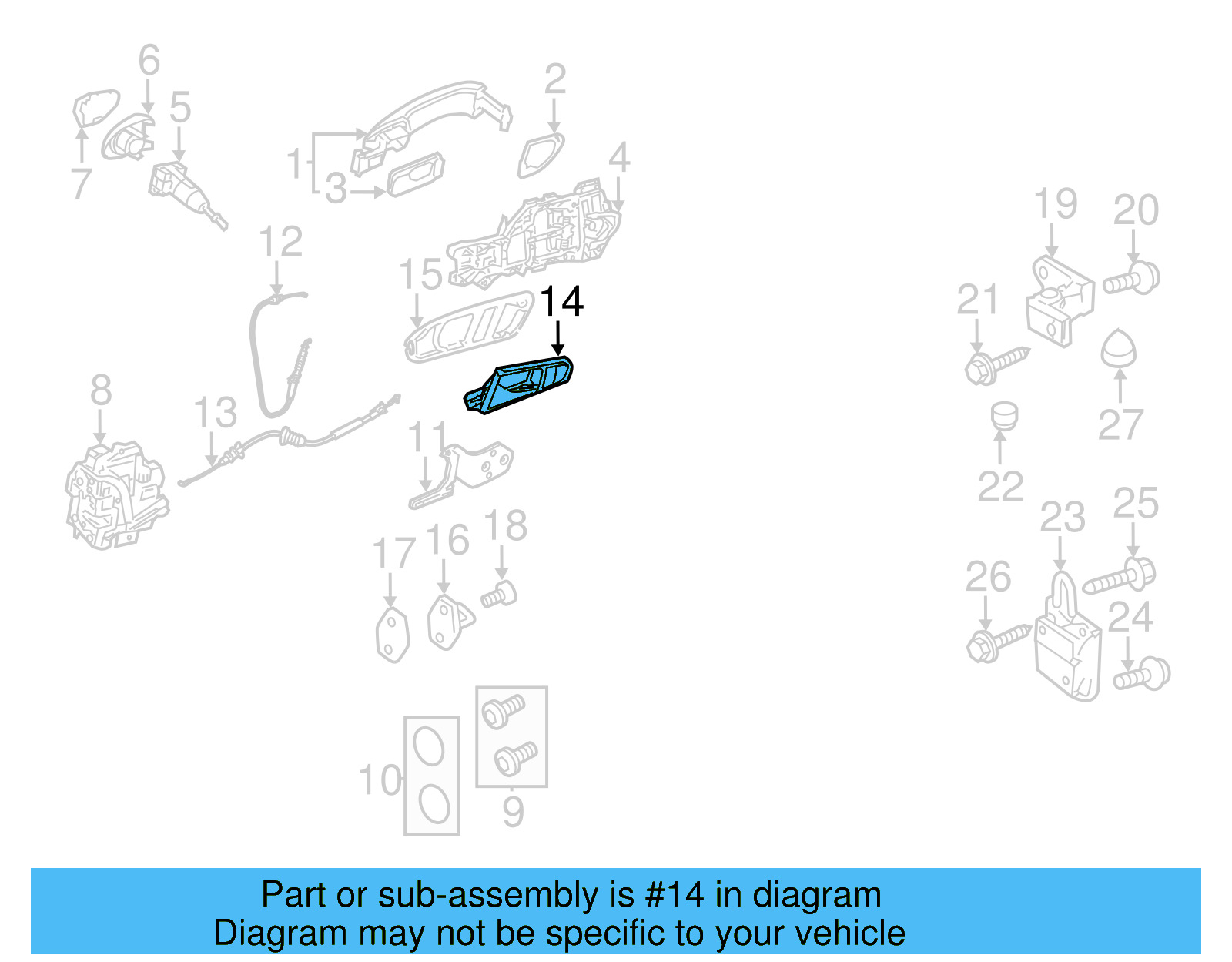 Handle, Inside 3C8-837-113-G-OKB - View 4