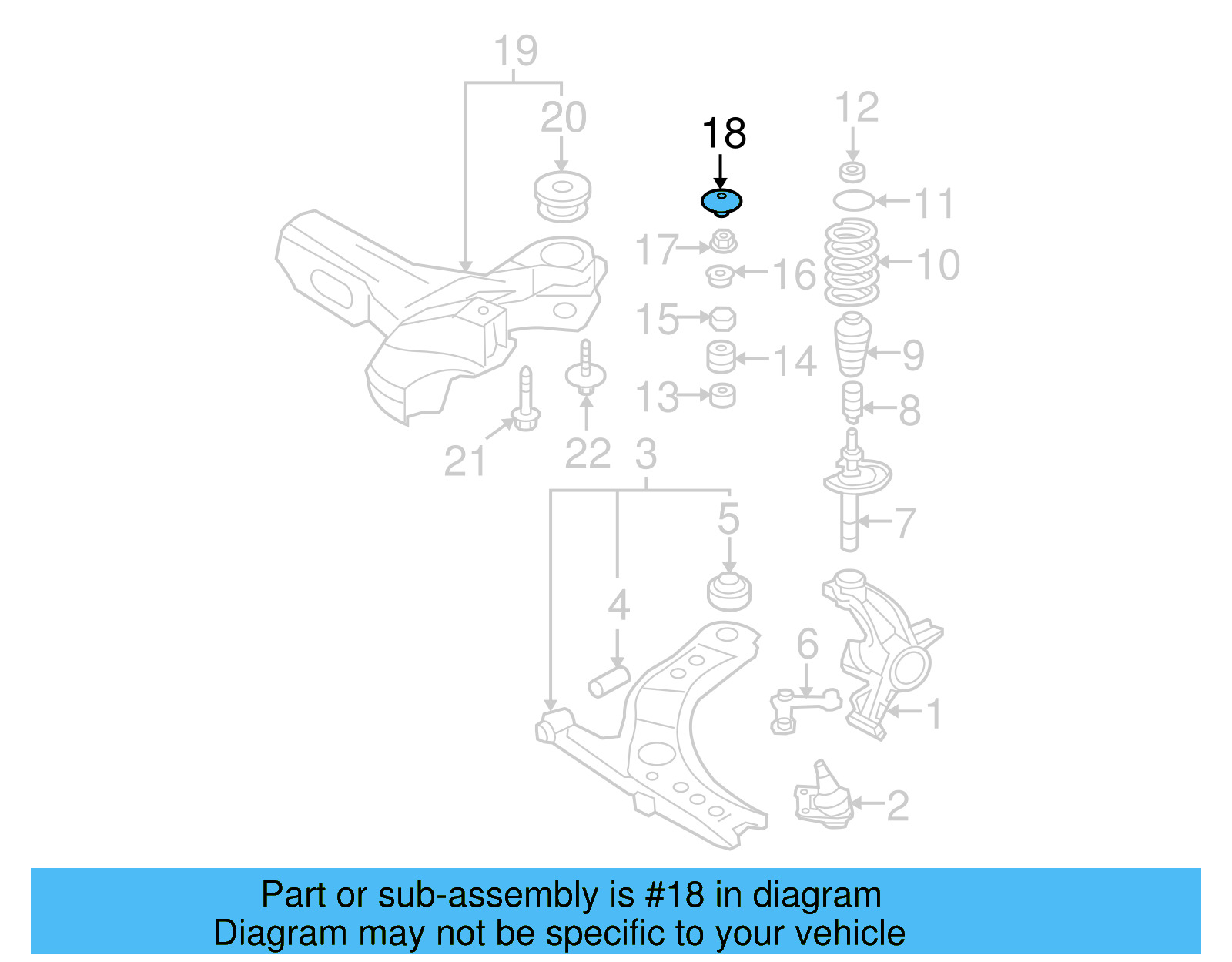 Suspension Strut Mount Cap 1J0-412-359 - View 29