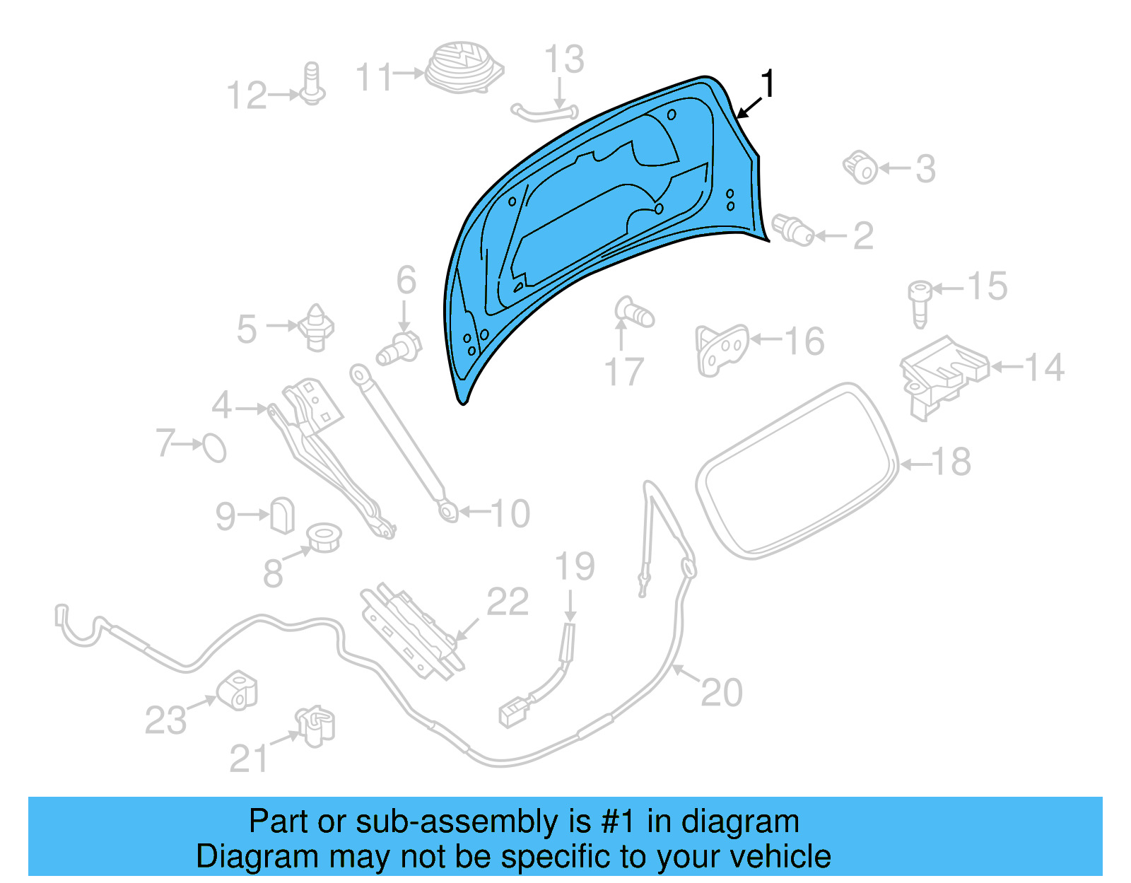 Trunk Lid 5C3-827-025-H - View 4