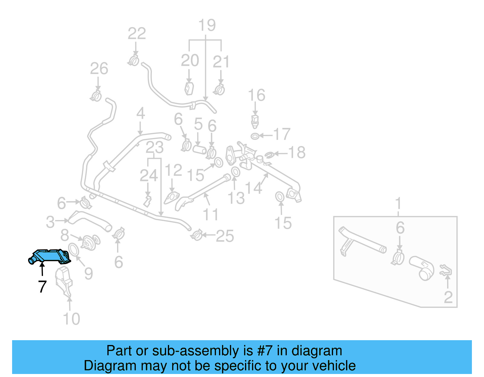 Thermostat Housing 077-121-121-D - View 7