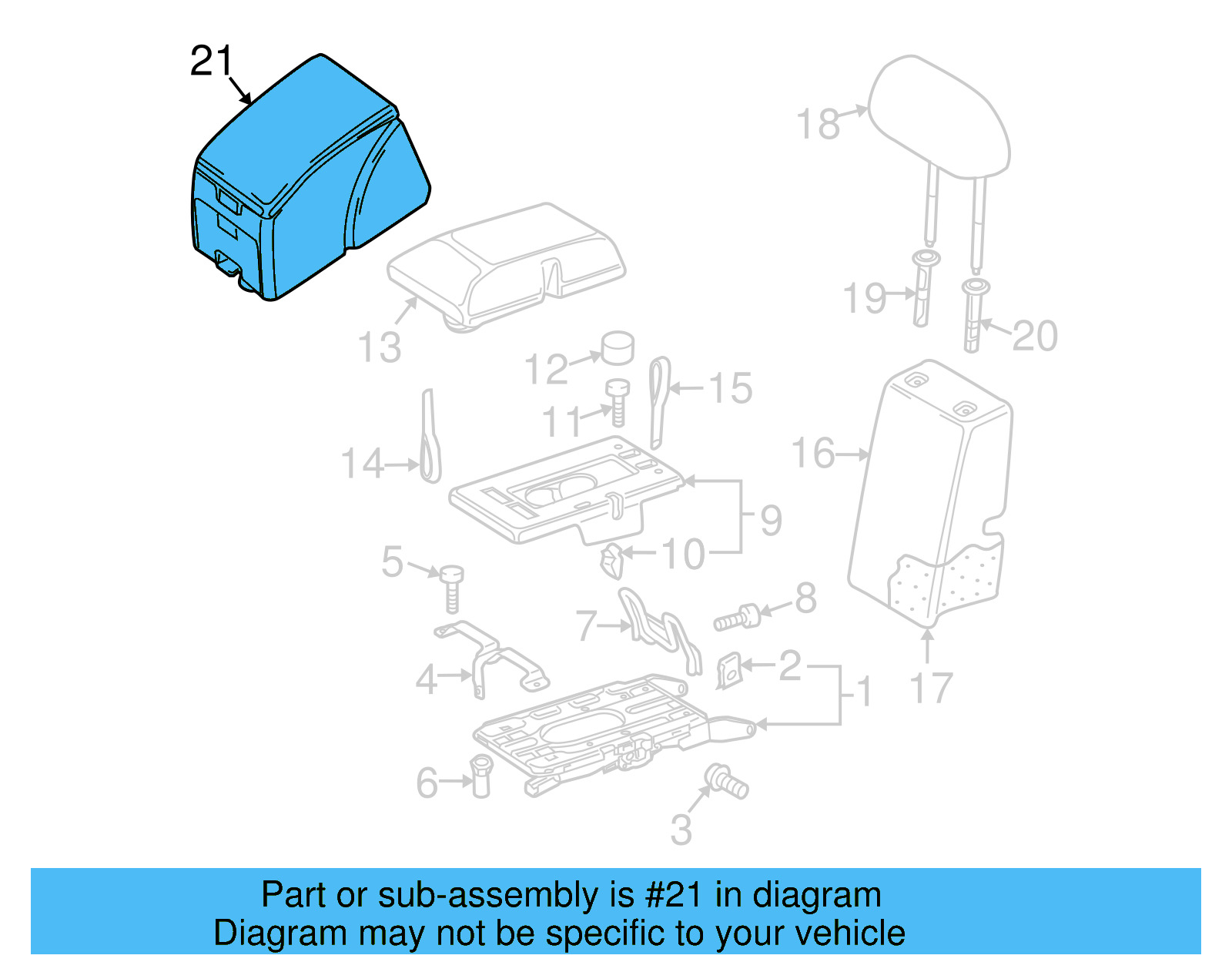 Storage Compartment 5M0-862-459-C-82V - View 3