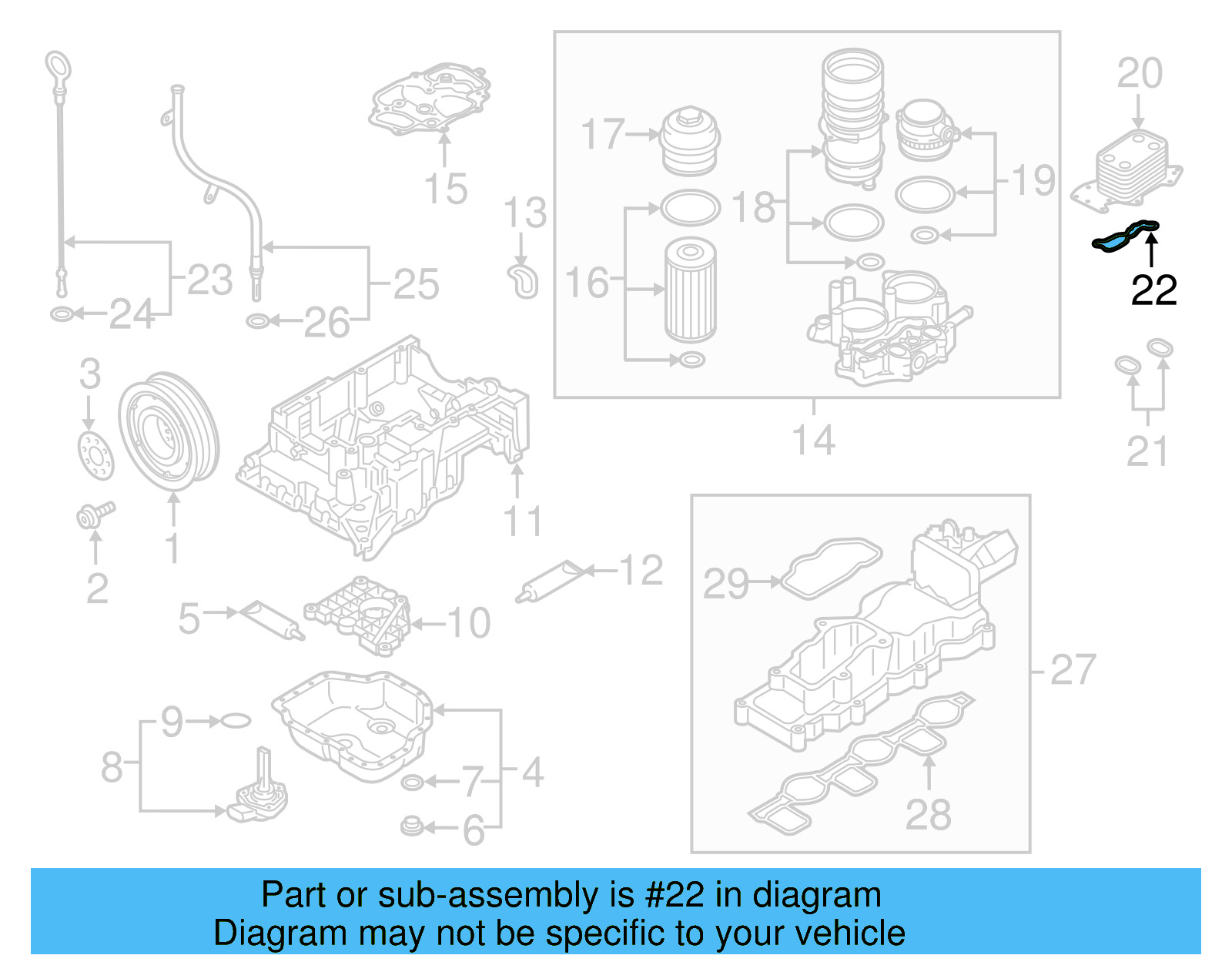 Oil Cooler Gasket 059-115-446-A - View 18
