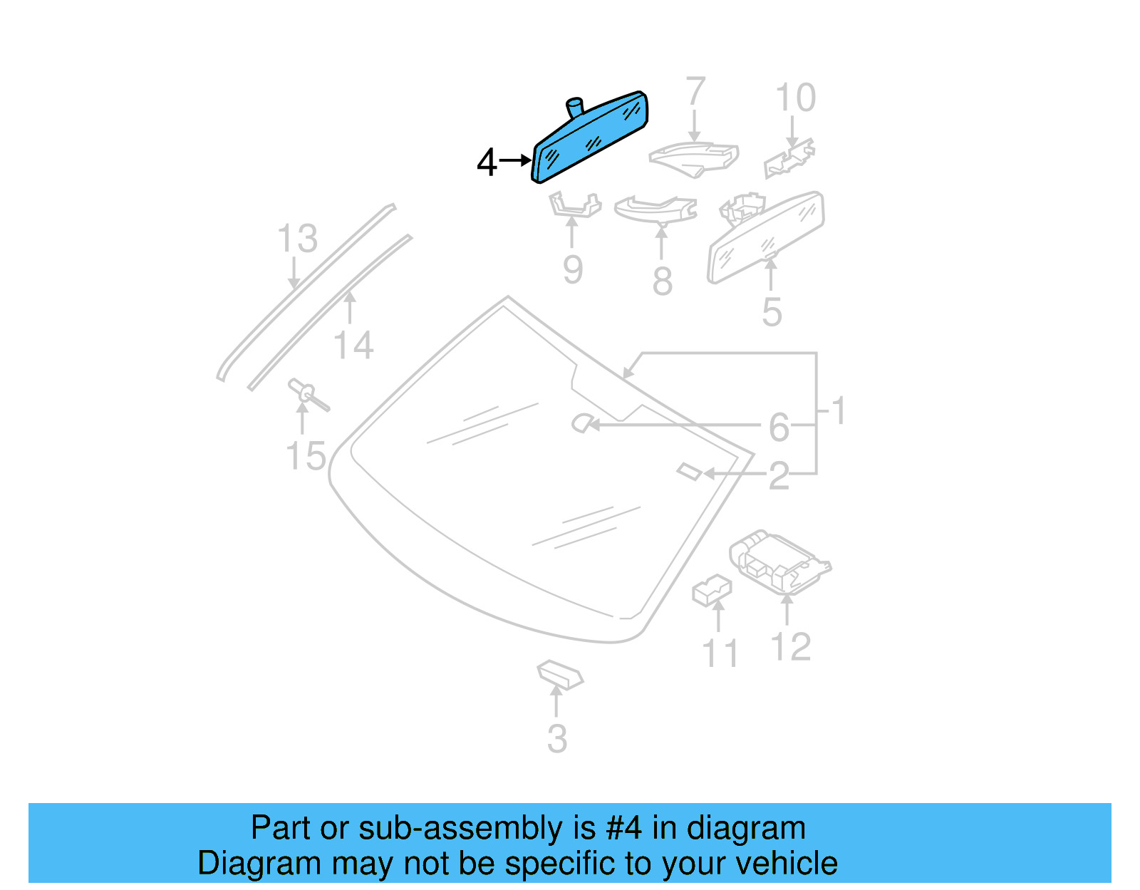 Windshield 3C0-845-011-AF - View 8