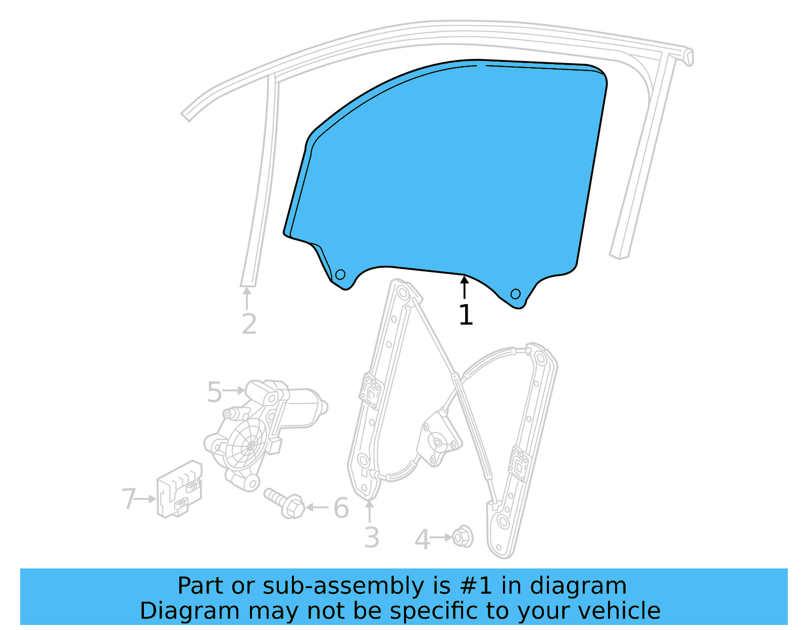 Door Glass 3CC-845-201 - View 7