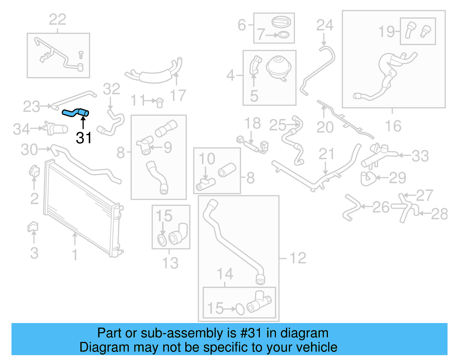 Upper Hose 1C0-122-101-T - View 6