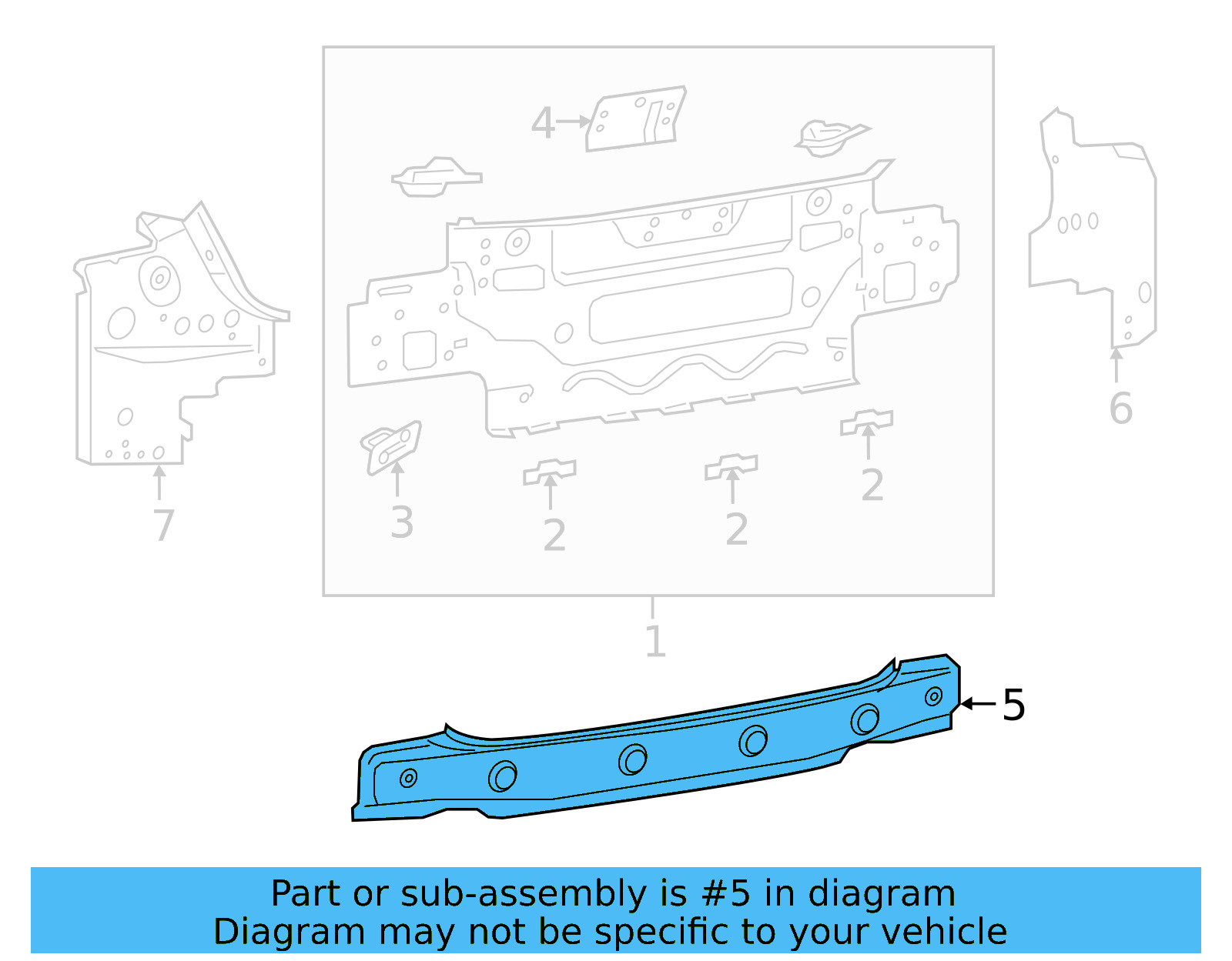 Rear Body Reinforced 3G8-813-315 - View 4