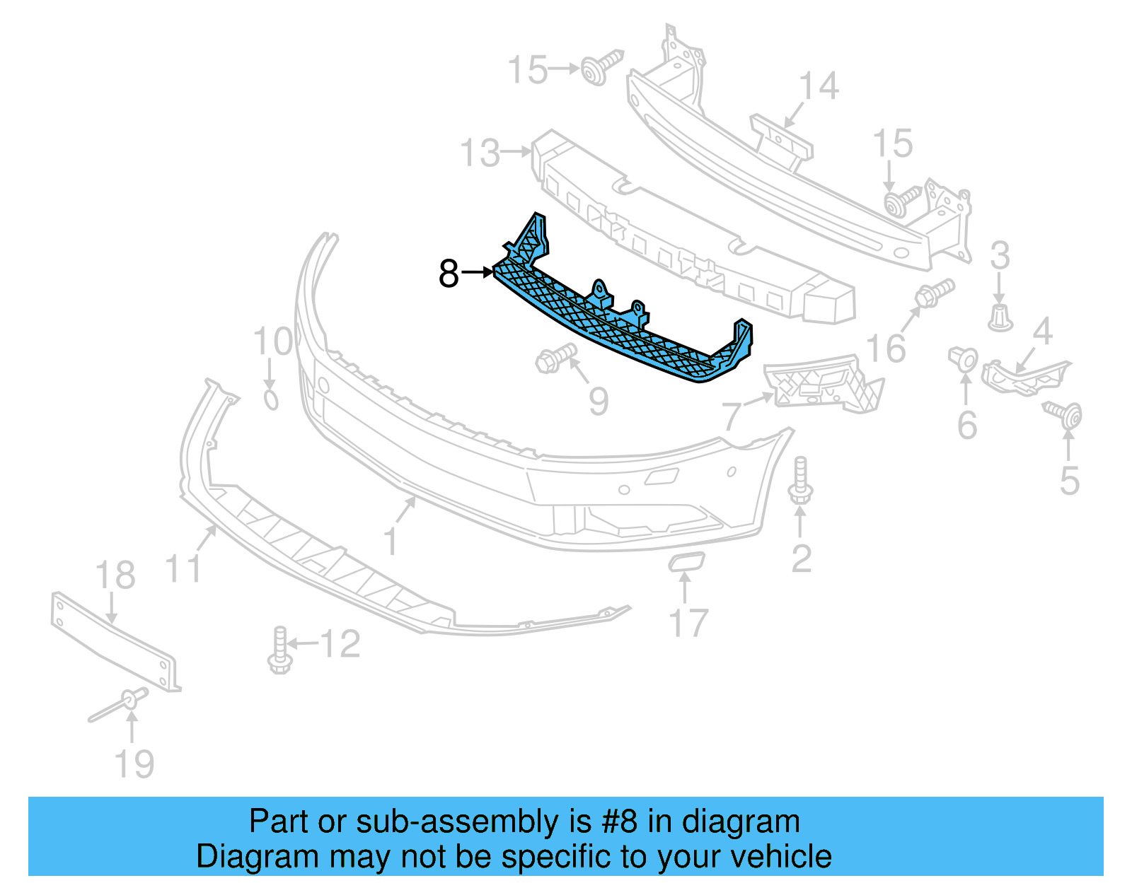 Center Support 3C8-807-571 - View 4