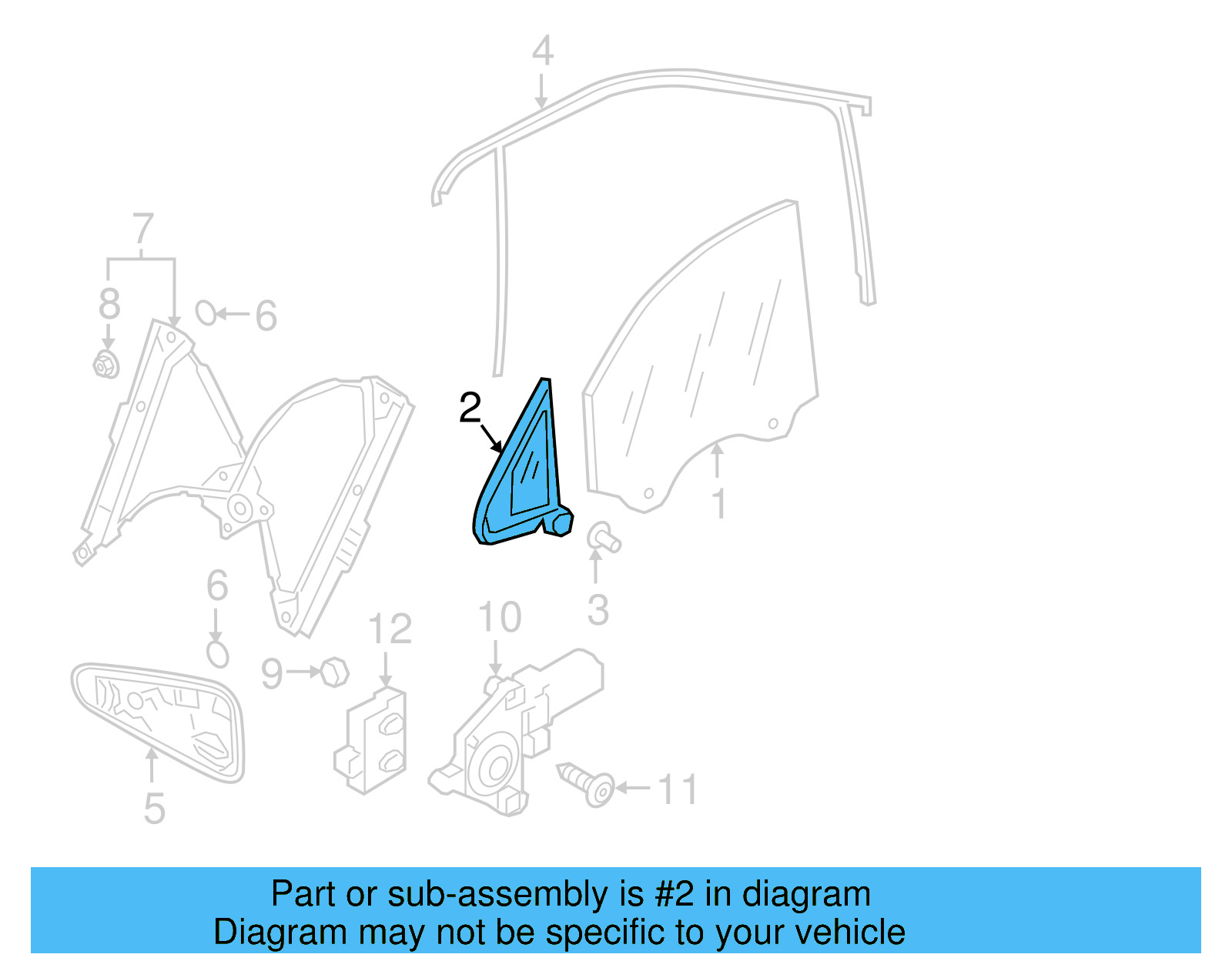 Fixed Glass 5NN-845-114-C - View 3