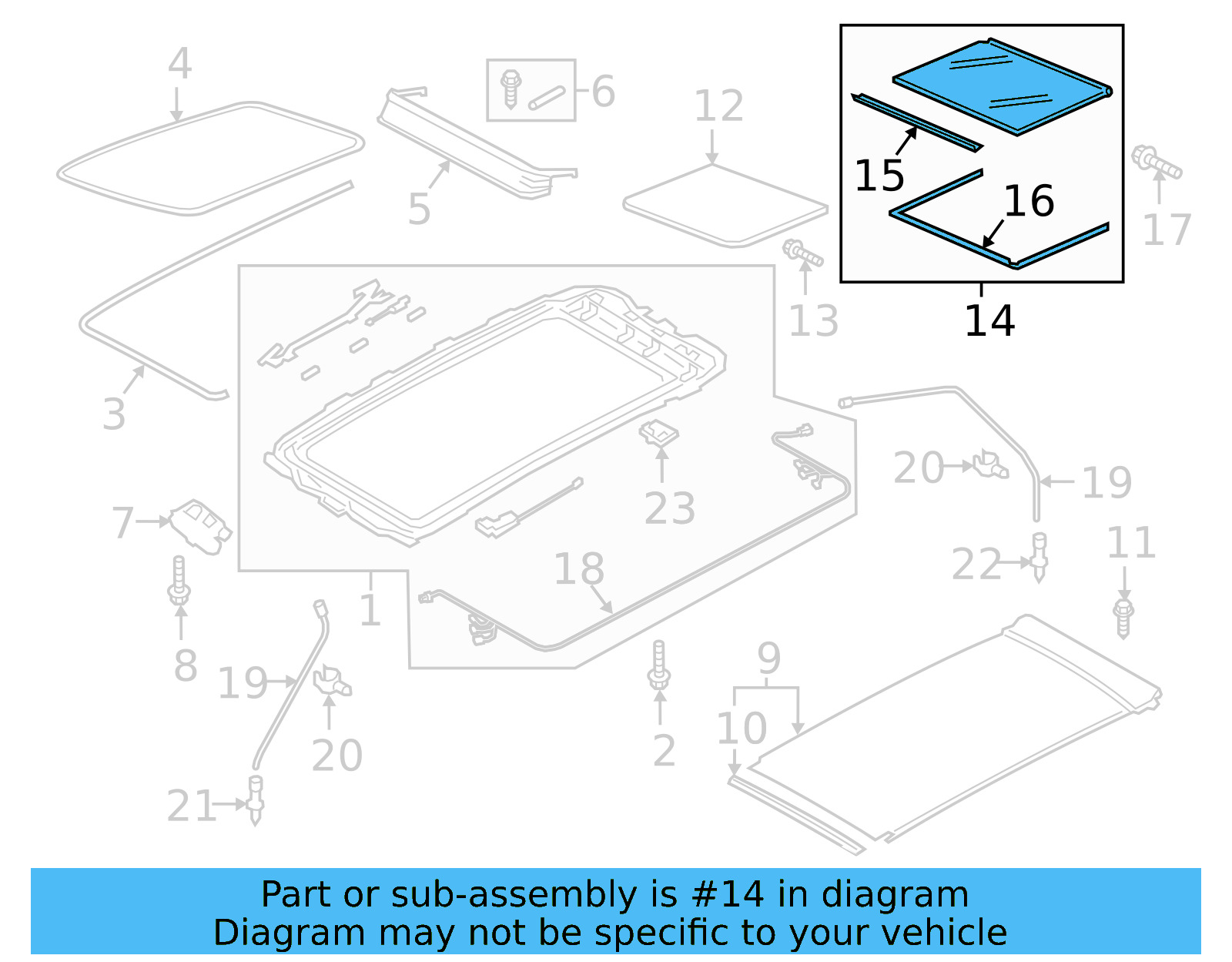 Rear Glass 3CN-877-056-B-9B9 - View 4