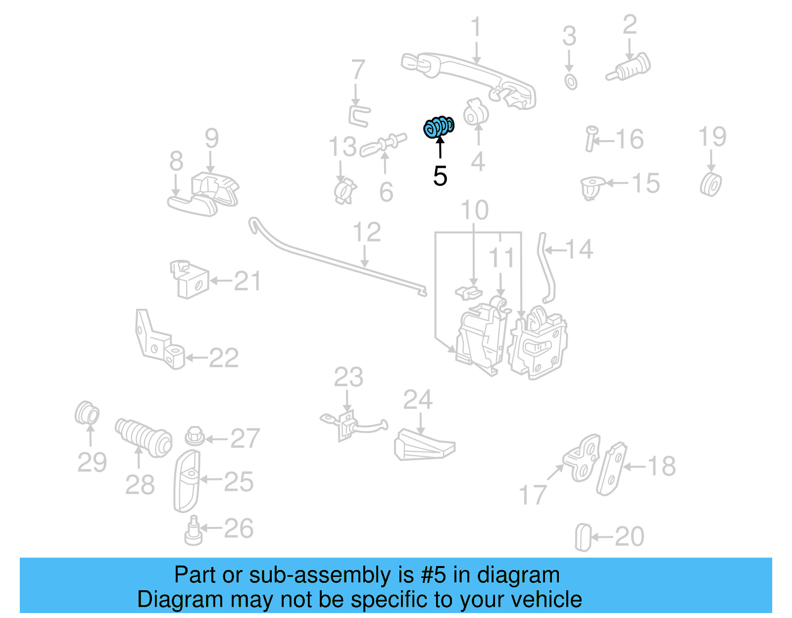 Lock Carrier Spring 6N0837229B - View 4