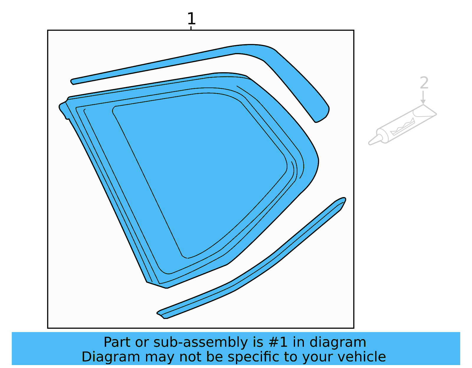 Quarter Glass 3CM-845-041-B-NVB - View 4