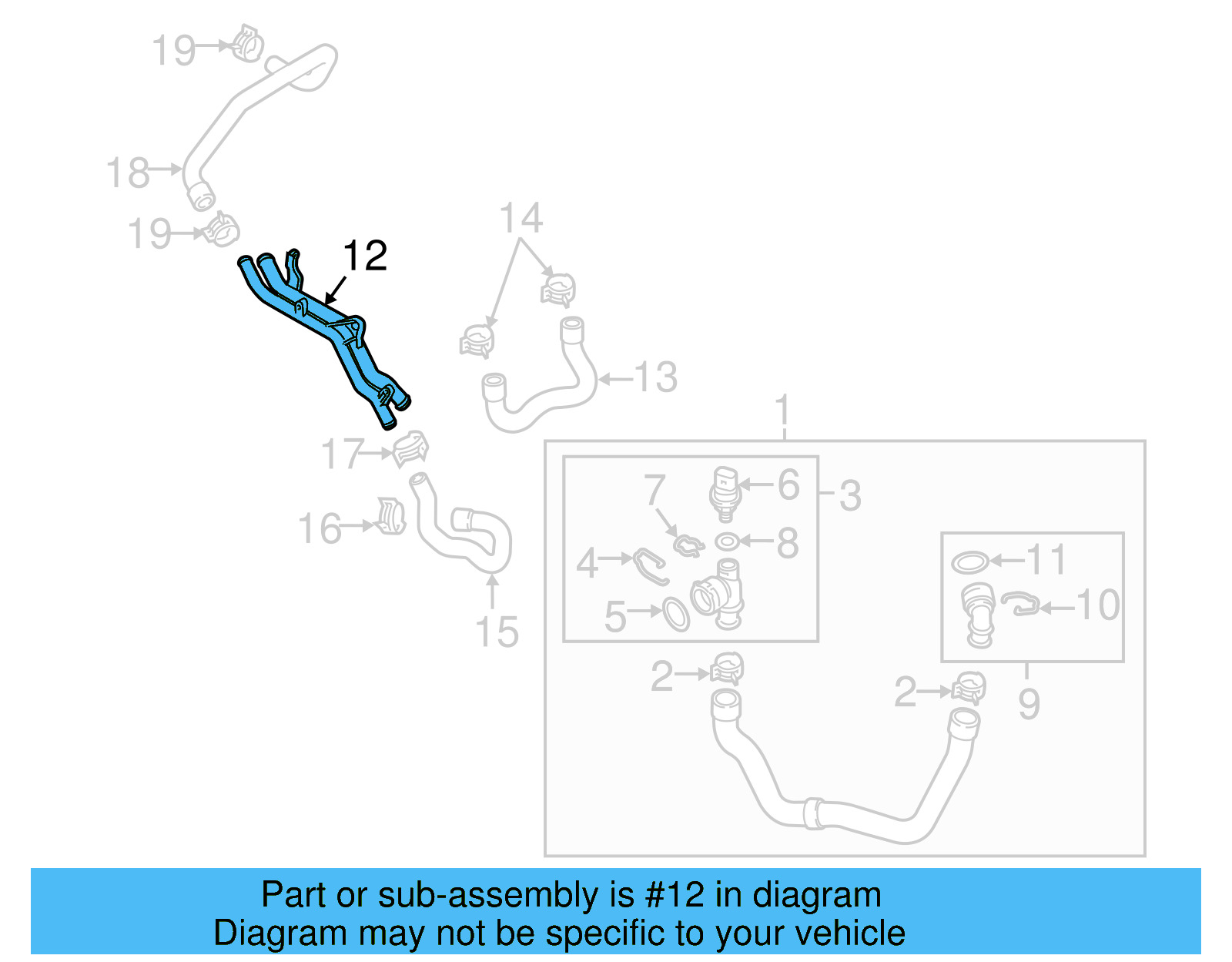 Water Pipe 5C0-121-070-J - View 14