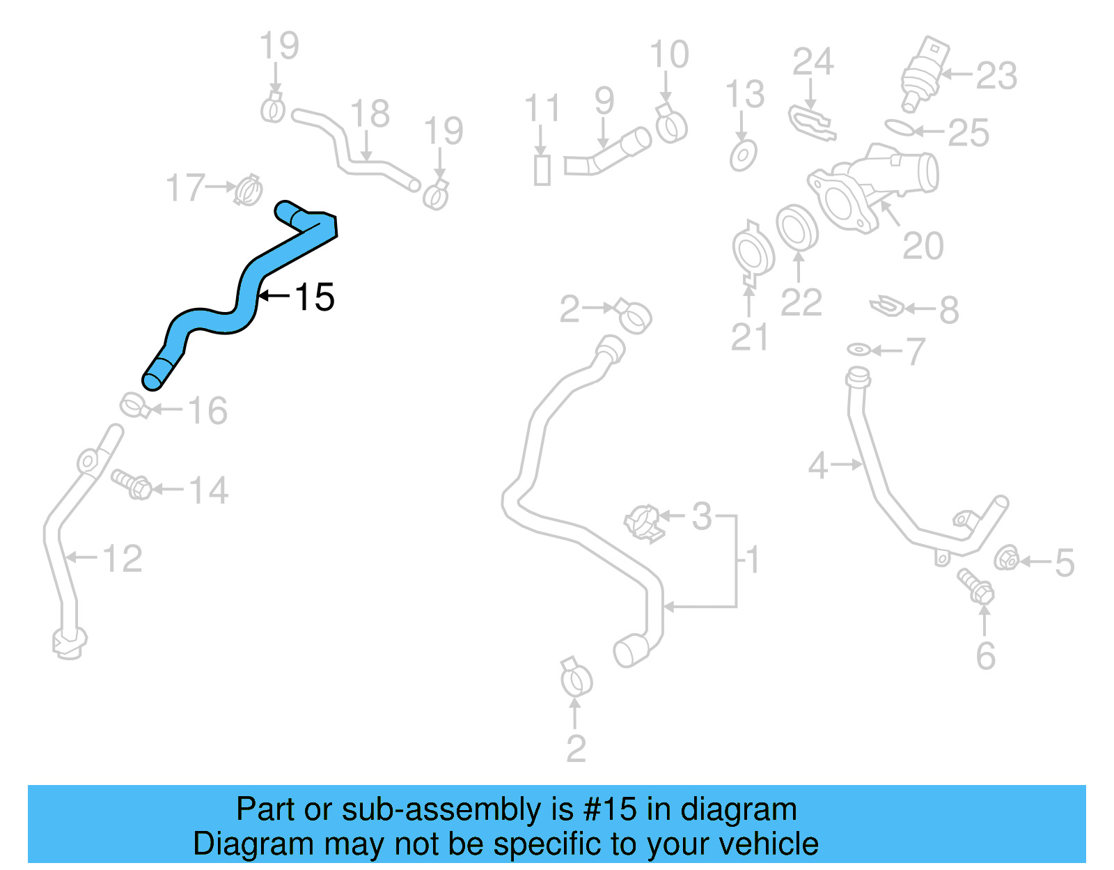 Reservoir Hose 5C0-121-109-B - View 8