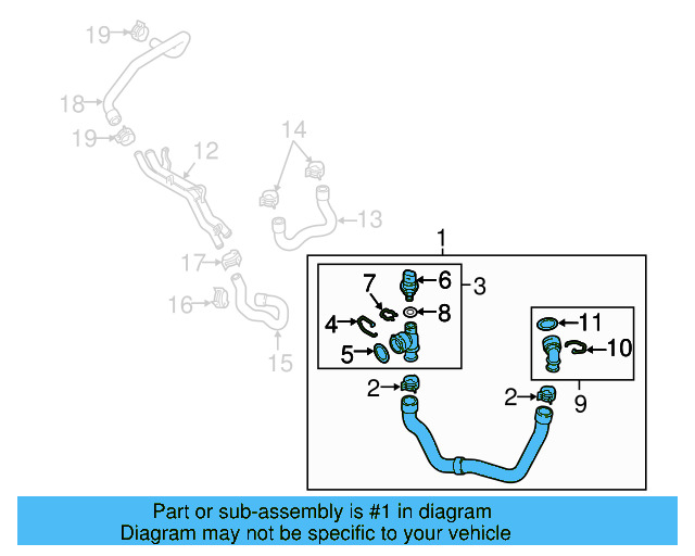 Lower Hose 5C0-122-051-N - View 7