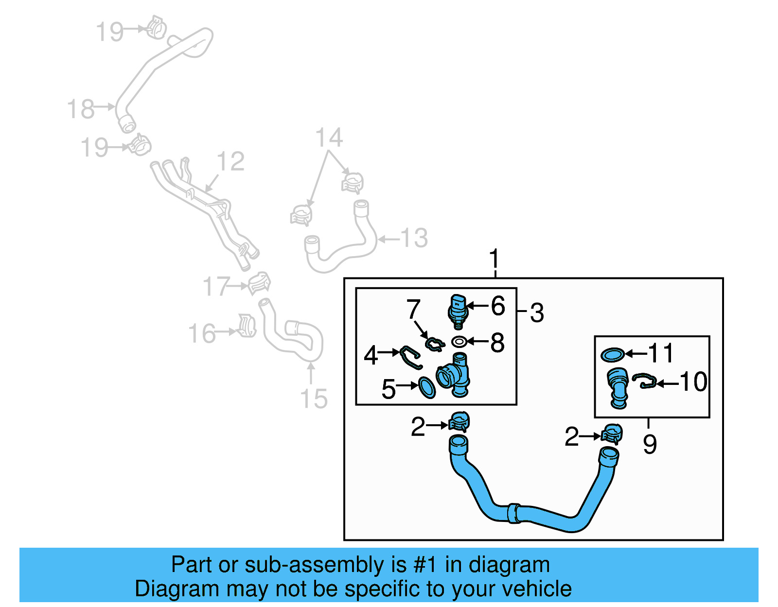 Lower Hose 5C0-122-051-N - View 8