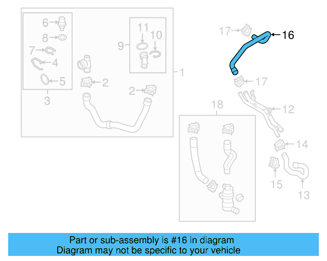 Overflow Hose 5C0-122-447-F - View 2
