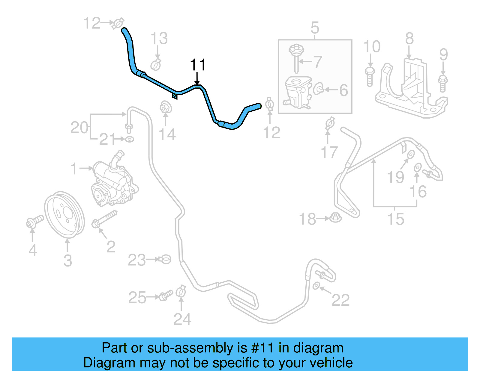 Power Steering Suction Hose 5C0-422-887-E - View 10